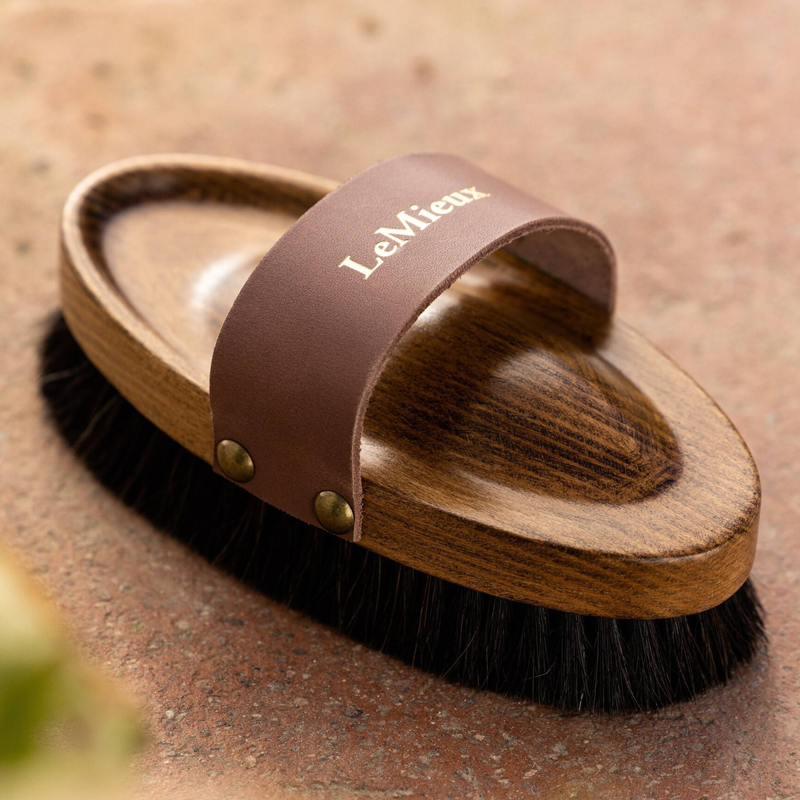 LeMieux Artisan Lambswool Body Brush - Brown-2